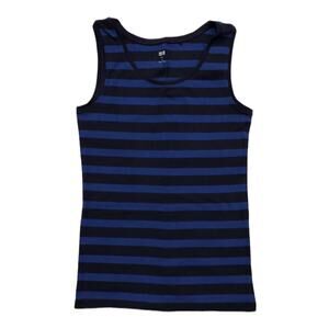Uniqlo Women's Blue Striped Sleeveless Tank Top Size XS